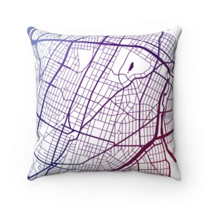 south bronx map gradient modern pillow
