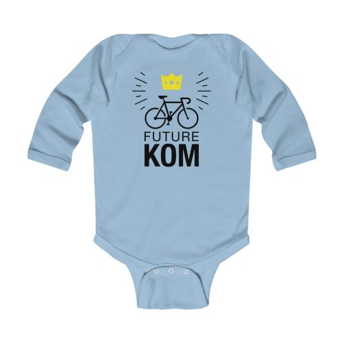 Future KOM Long Sleeve Cotton Baby Onesie is the perfect gift for your cycling passion baby! Celebrate all things bicycles with your baby!