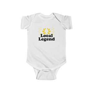 local legend with laurel wreath of victory cotton baby onesie for cycling and running strata fans
