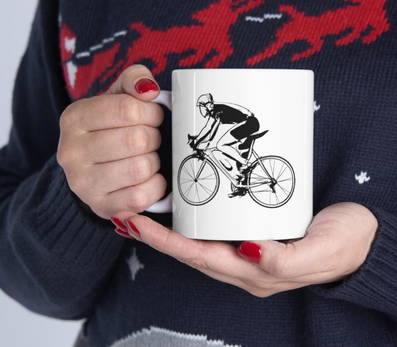 Road Cycling Sketches Ceramic Mug